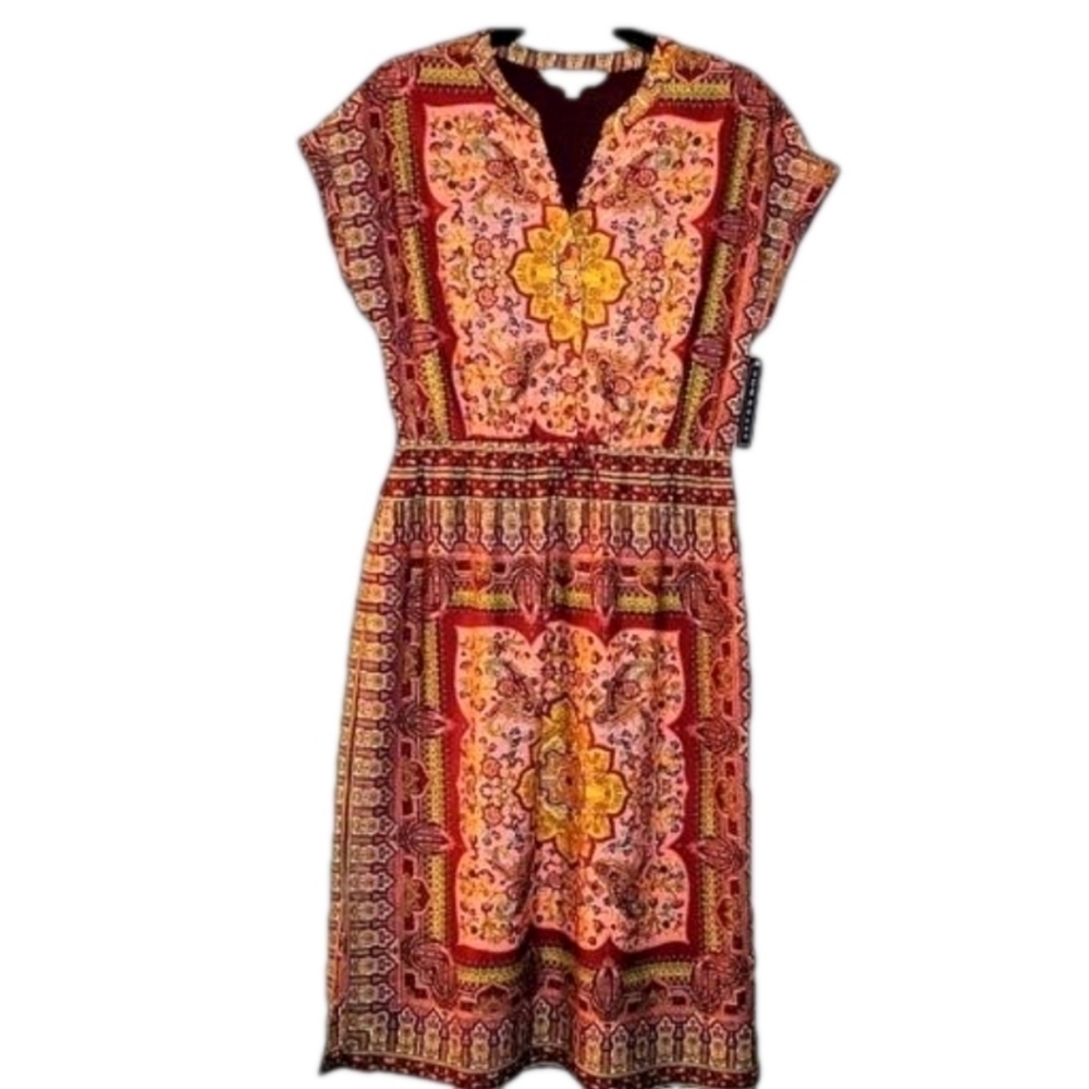 DownEast Marrekech dress Paisley silky small Indy Boho viscose blend